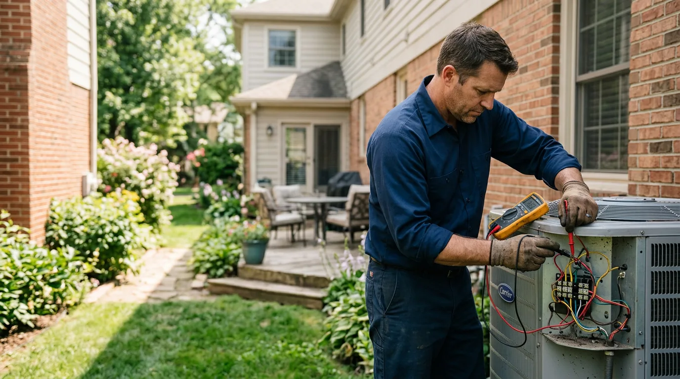 HVAC technician working near Pinon Hills, CA